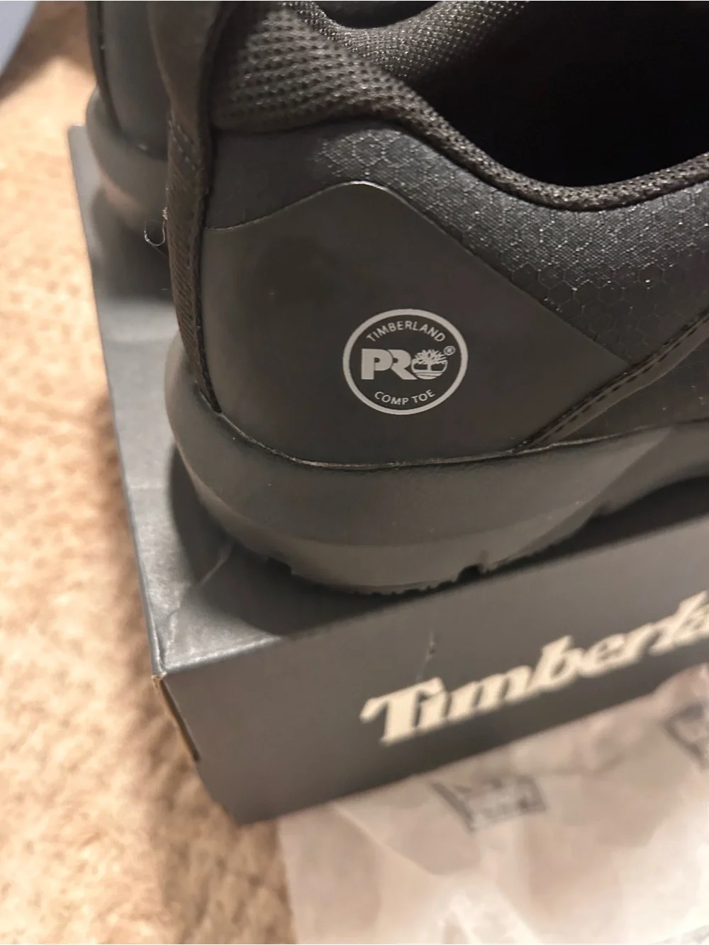 Timberland PRO Radius Composite Safety Toe Sneakers Black Hi-Vis.NEW NEVER WORN